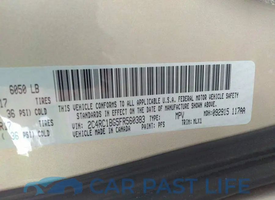 2C4RC1BG5FR560383# 9