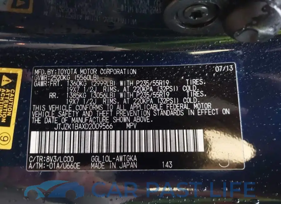 JTJZK1BAXD2009566# 9