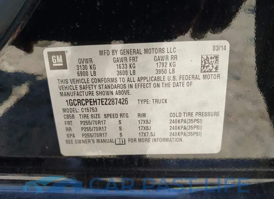 1GCRCPEH7EZ287426# 9