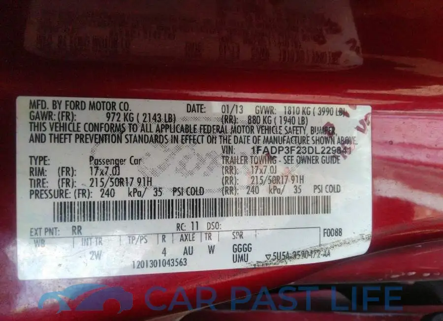 1FADP3F23DL229841# 9