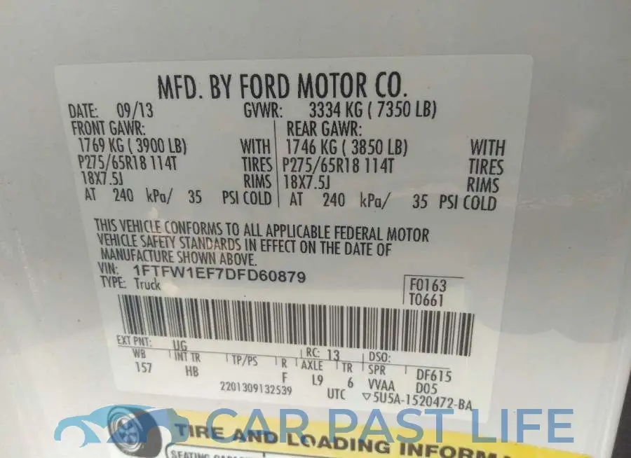 1FTFW1EF7DFD60879# 9