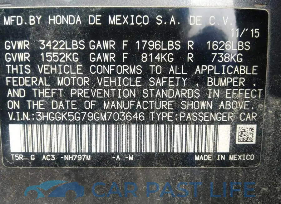 3HGGK5G79GM703646# 9
