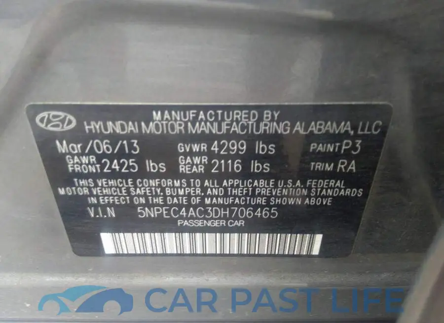 5NPEC4AC3DH706465# 9