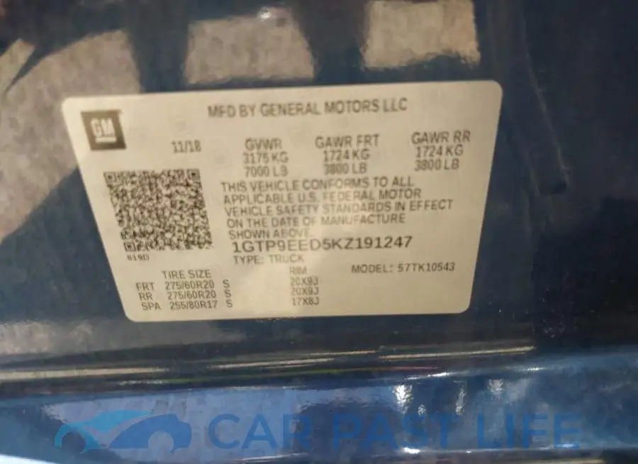 1GTP9EED5KZ191247# 9