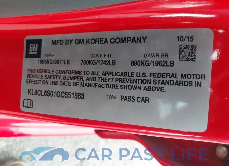 KL8CL6S01GC551883# 8