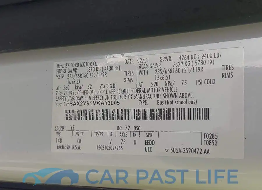 1FBAX2Y81MKA13005# 9