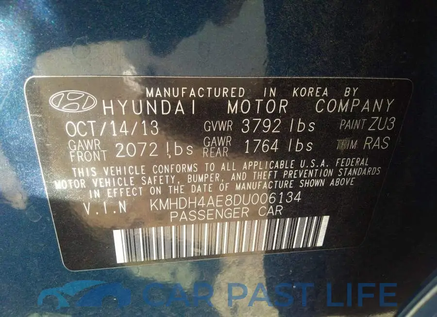 KMHDH4AE8DU006134# 9