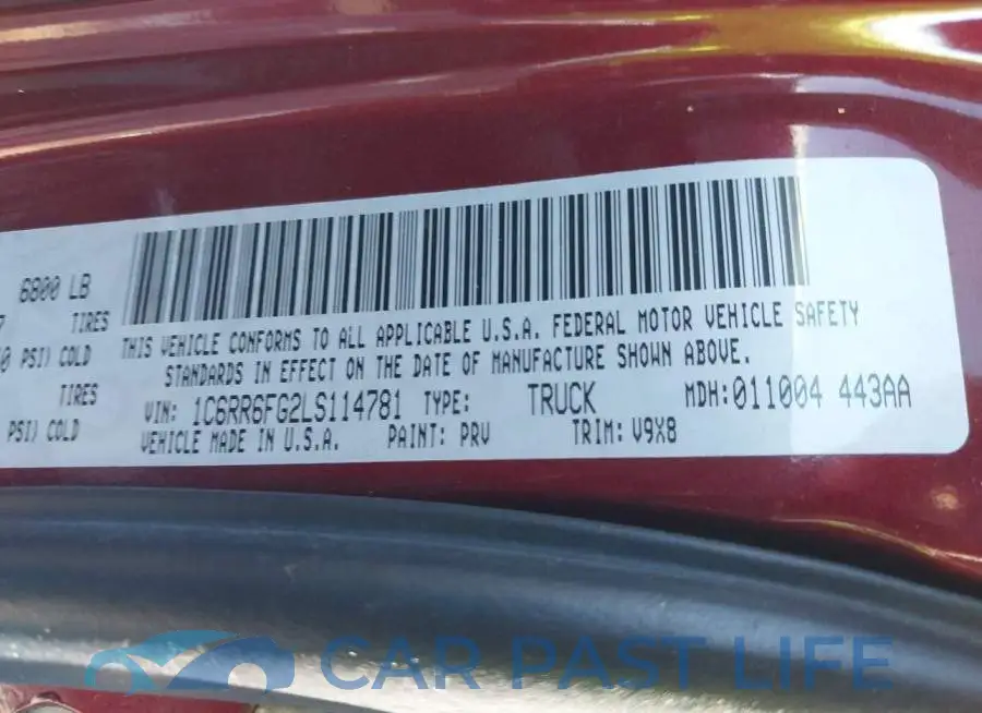 1C6RR6FG2LS114781# 9