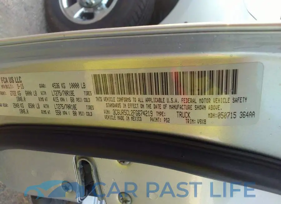 3C6UR5CL2FG674219# 9