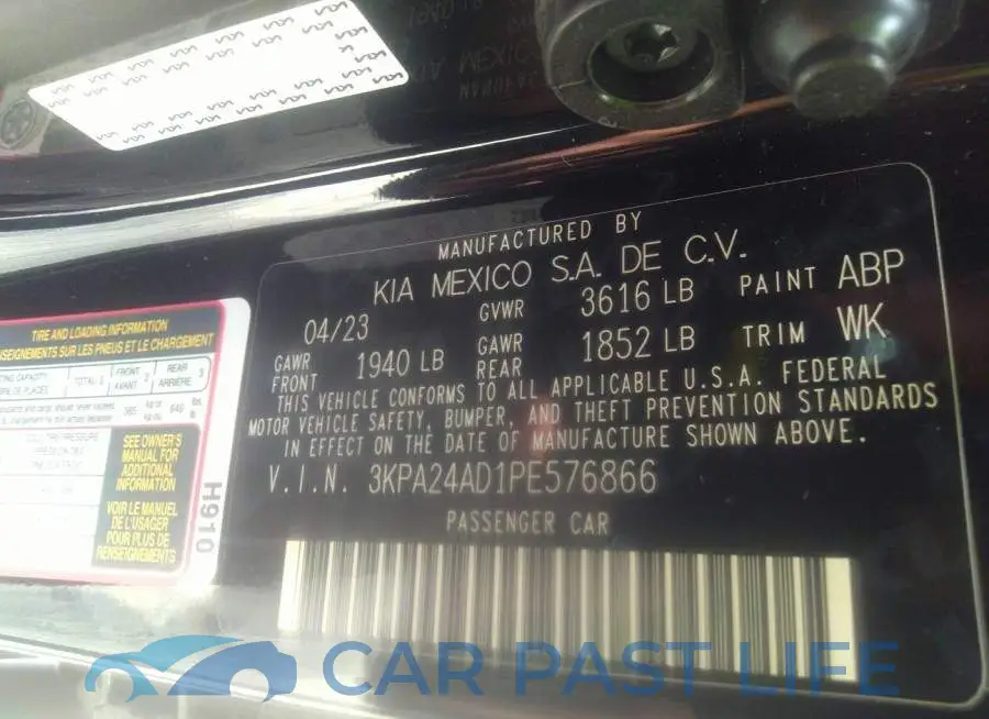 3KPA24AD1PE576866# 9