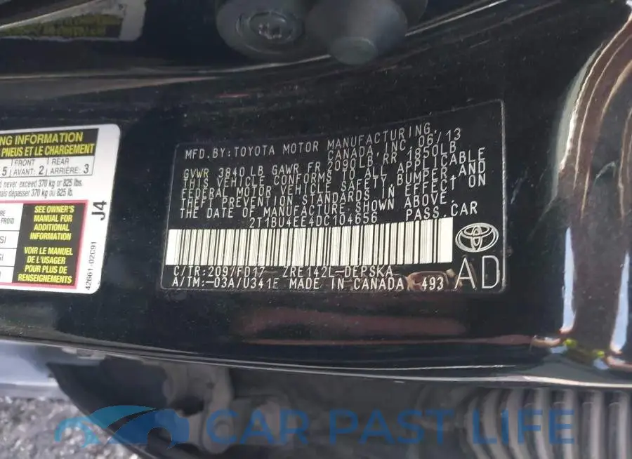 2T1BU4EE4DC104656# 9