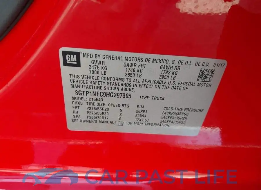 3GTP1NEC9HG297305# 9