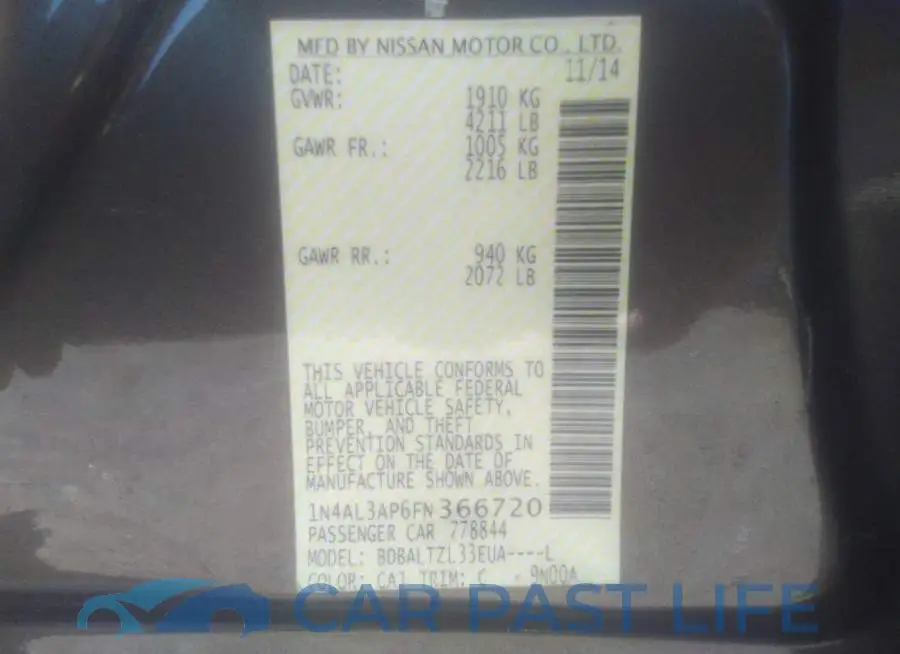 1N4AL3AP6FN366720# 9