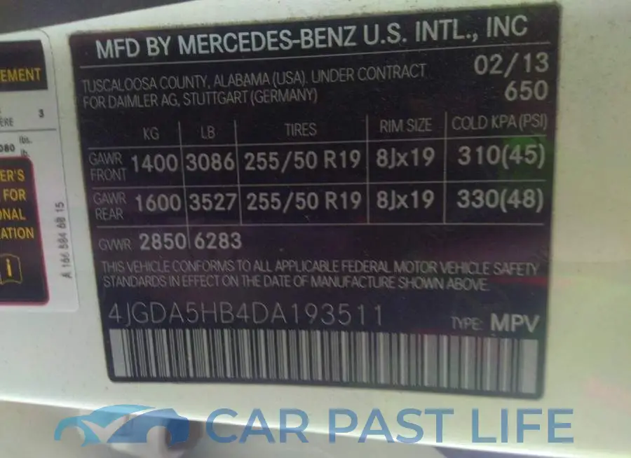 4JGDA5HB4DA193511# 9
