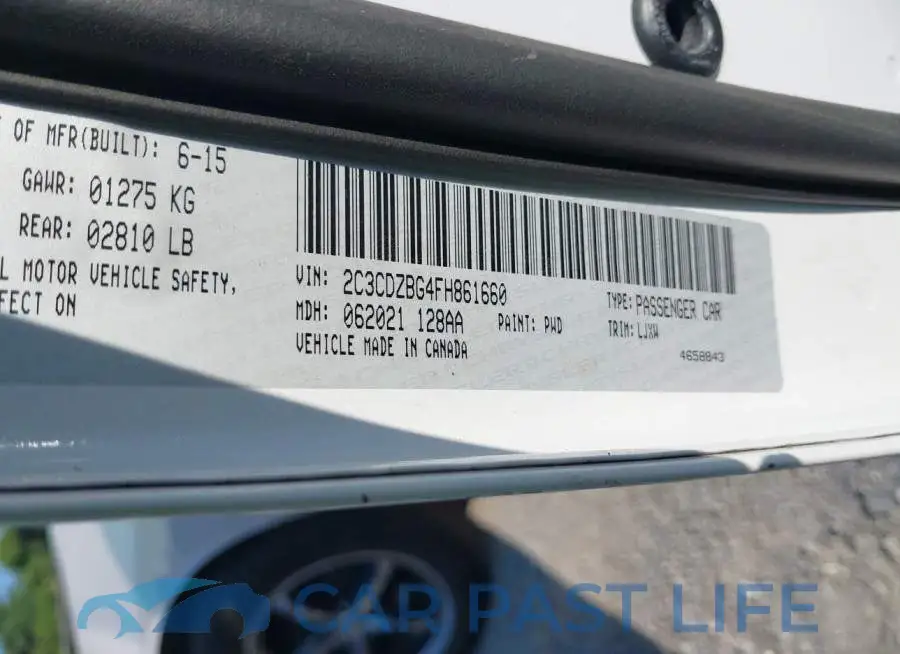 2C3CDZBG4FH861660# 9