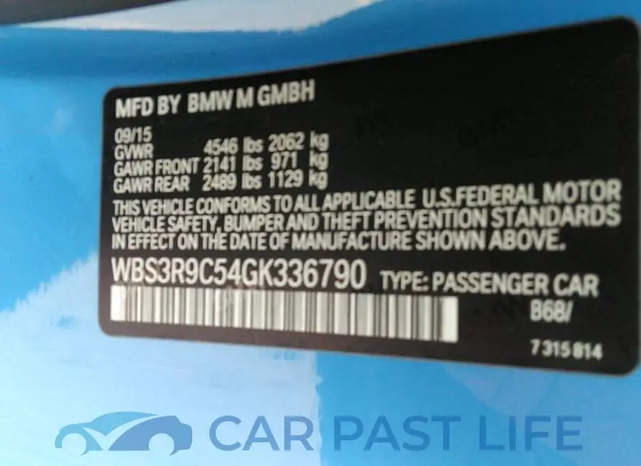 WBS3R9C54GK336790# 9