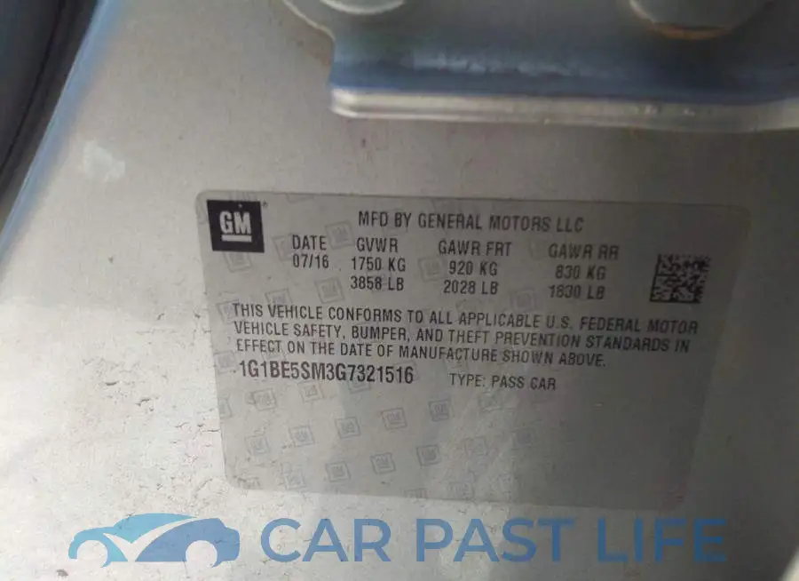 1G1BE5SM3G7321516# 9
