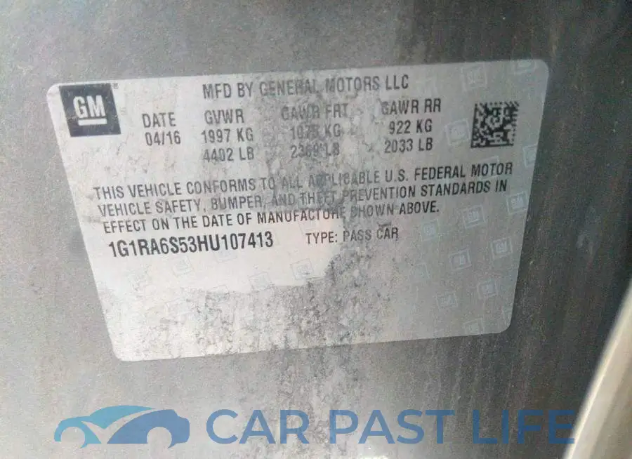 1G1RA6S53HU107413# 9