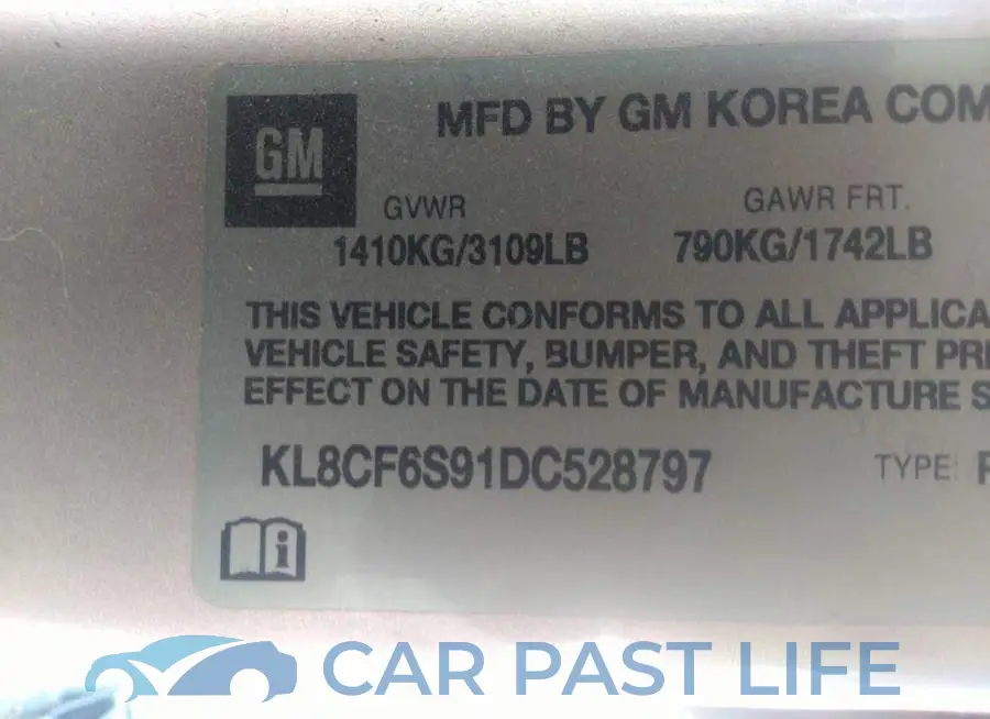 KL8CF6S91DC528797# 9