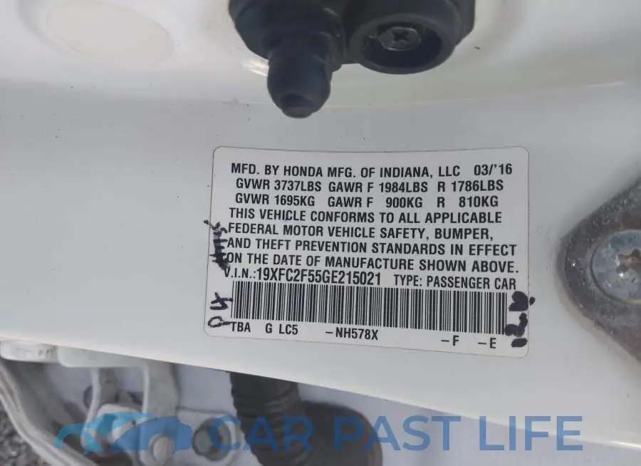 19XFC2F55GE215021# 9