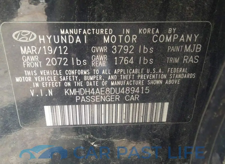 KMHDH4AE8DU489415# 9