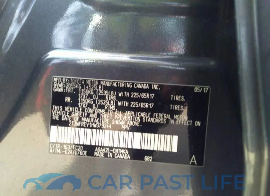 2T3WFREV1HW379244# 9