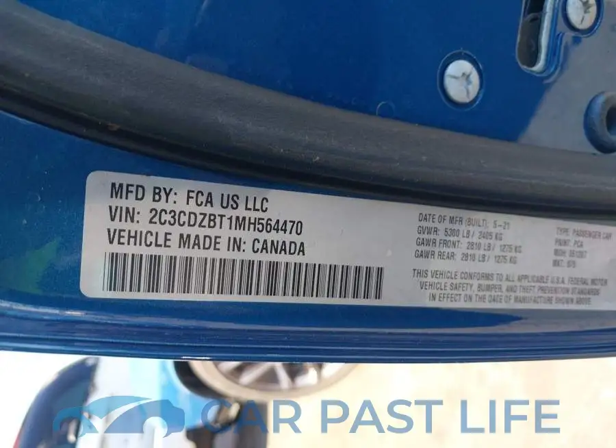 2C3CDZBT1MH564470# 9