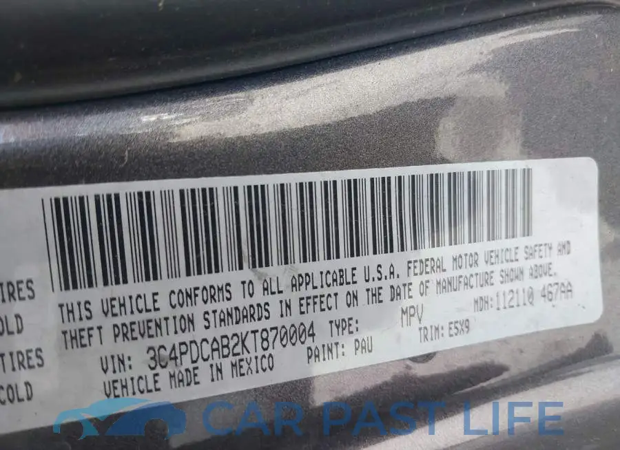 3C4PDCAB2KT870004# 9