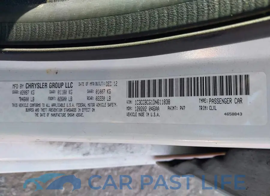 1C3CCBCG1DN611838# 9