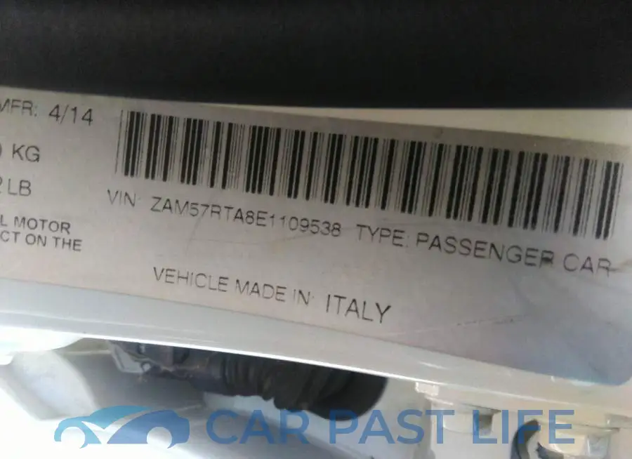 ZAM57RTA8E1109538# 9