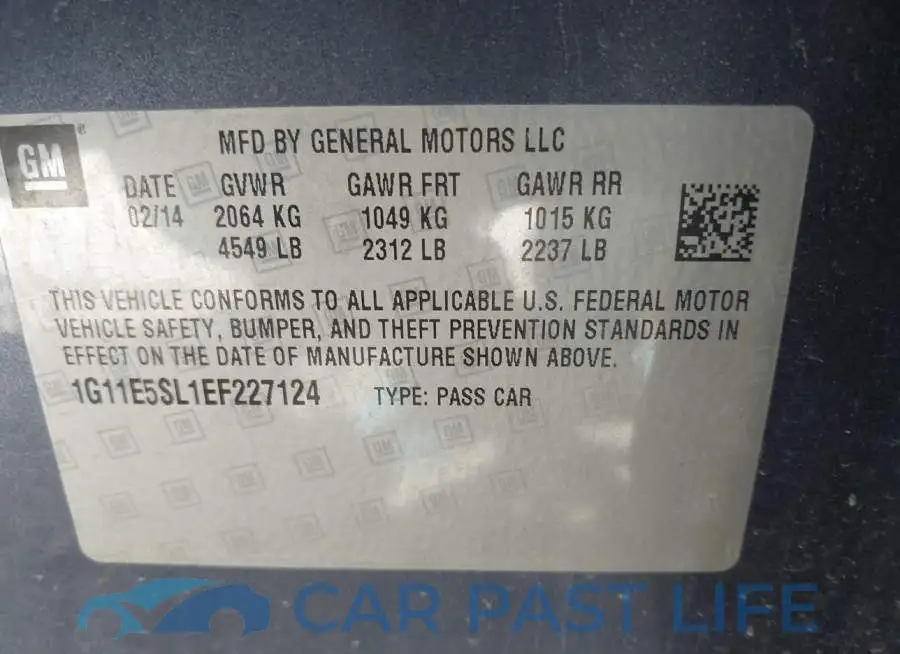 1G11E5SL1EF227124# 9