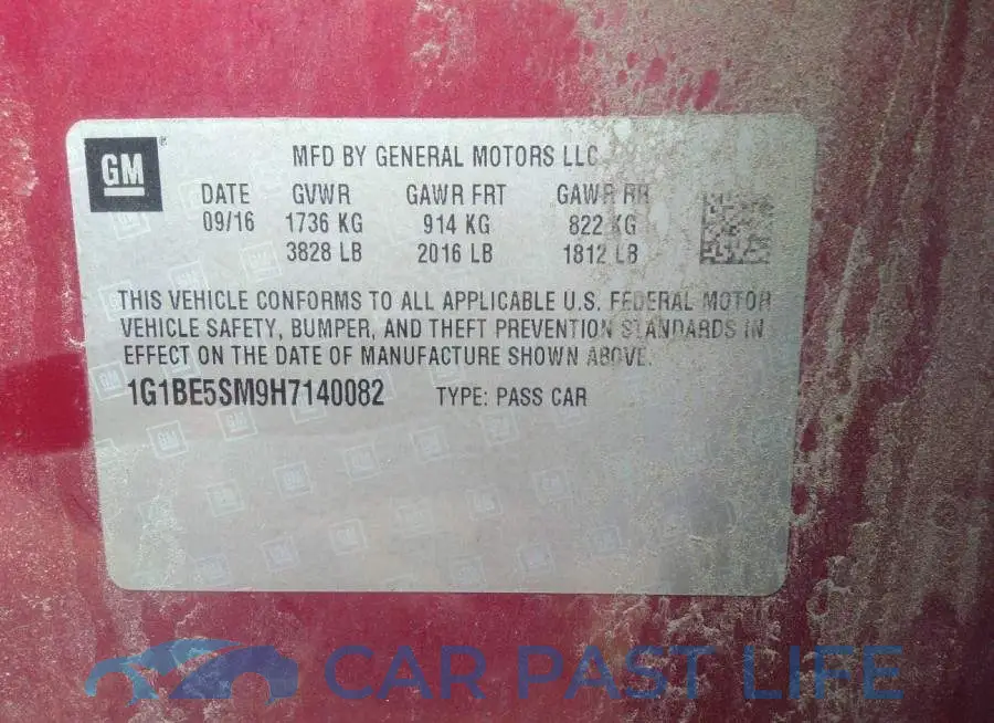 1G1BE5SM9H7140082# 9