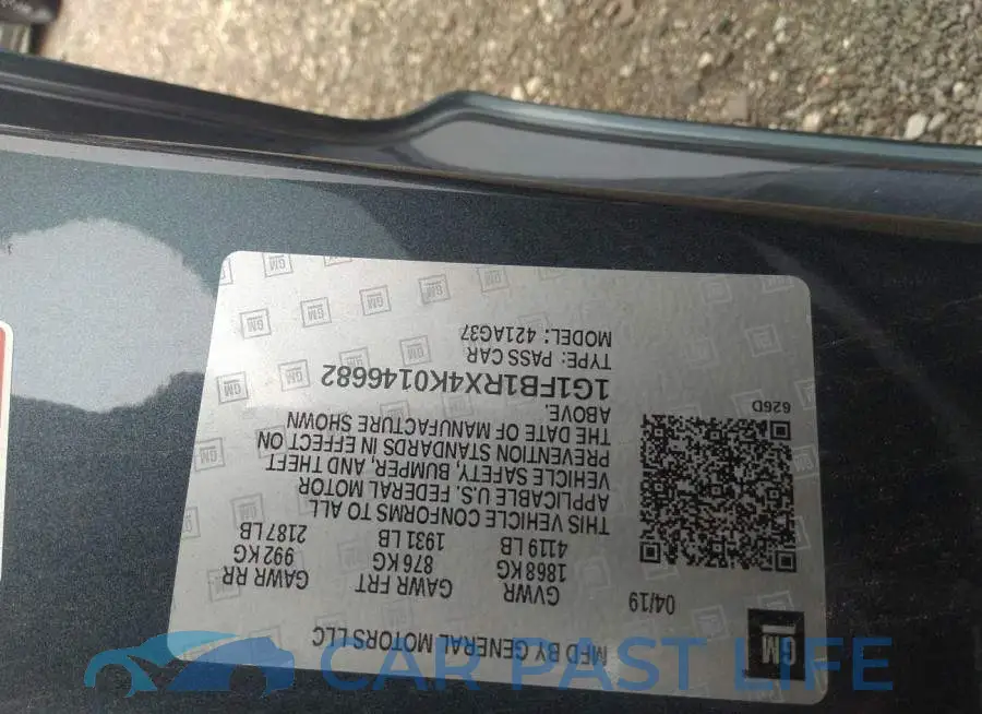 1G1FB1RX4K0146682# 9