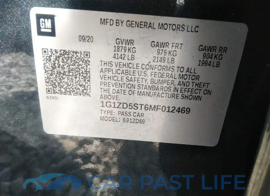 1G1ZD5ST6MF012469# 9