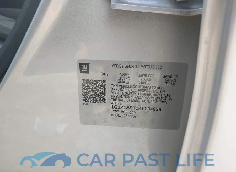 1G1ZG5ST1KF204936# 9