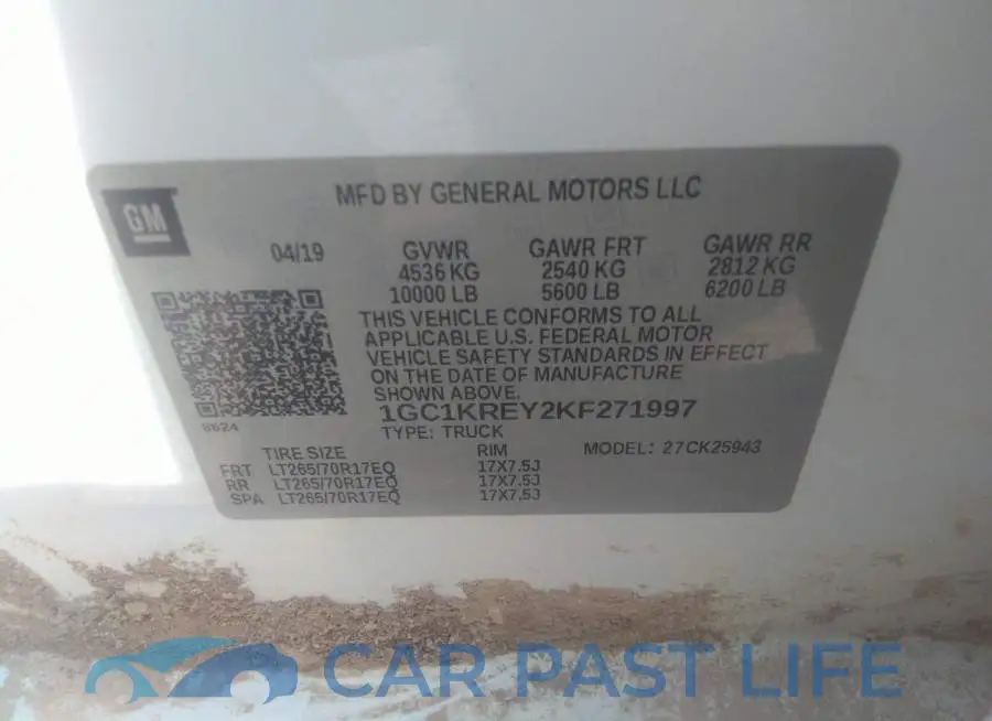 1GC1KREY2KF271997# 9