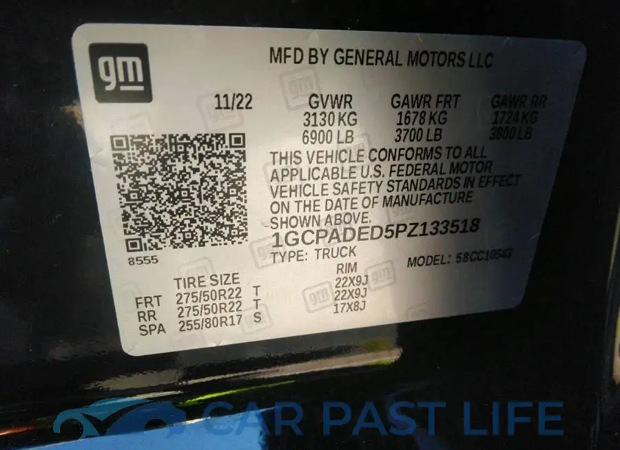 1GCPADED5PZ133518# 9