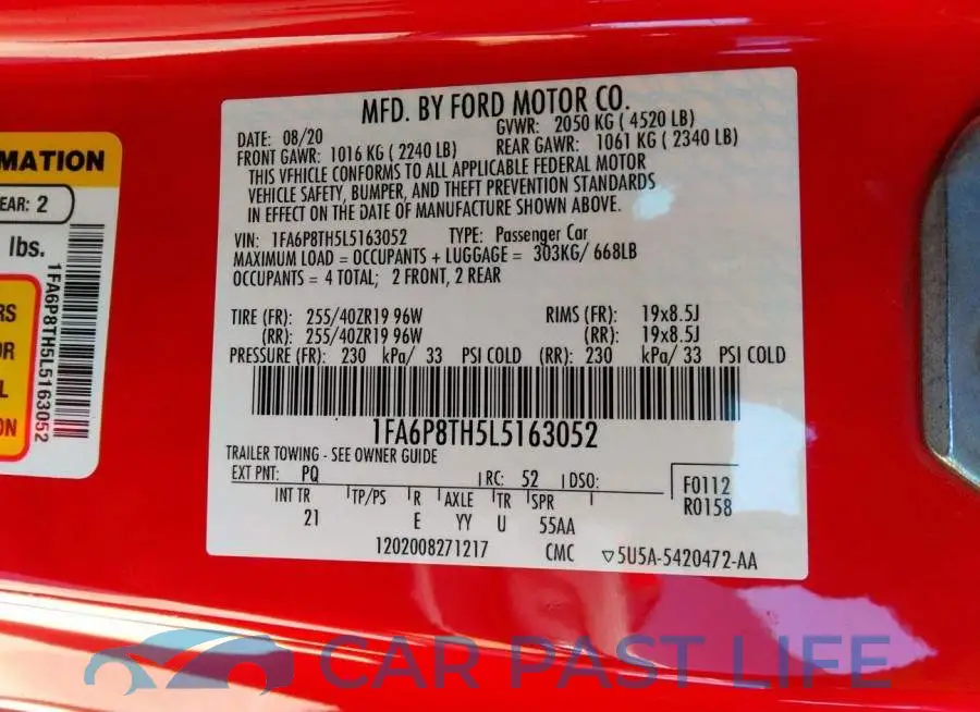 1FA6P8TH5L5163052# 9
