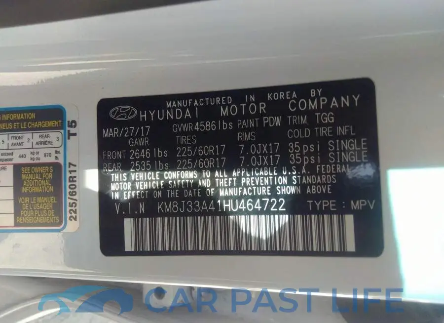 KM8J33A41HU464722# 9