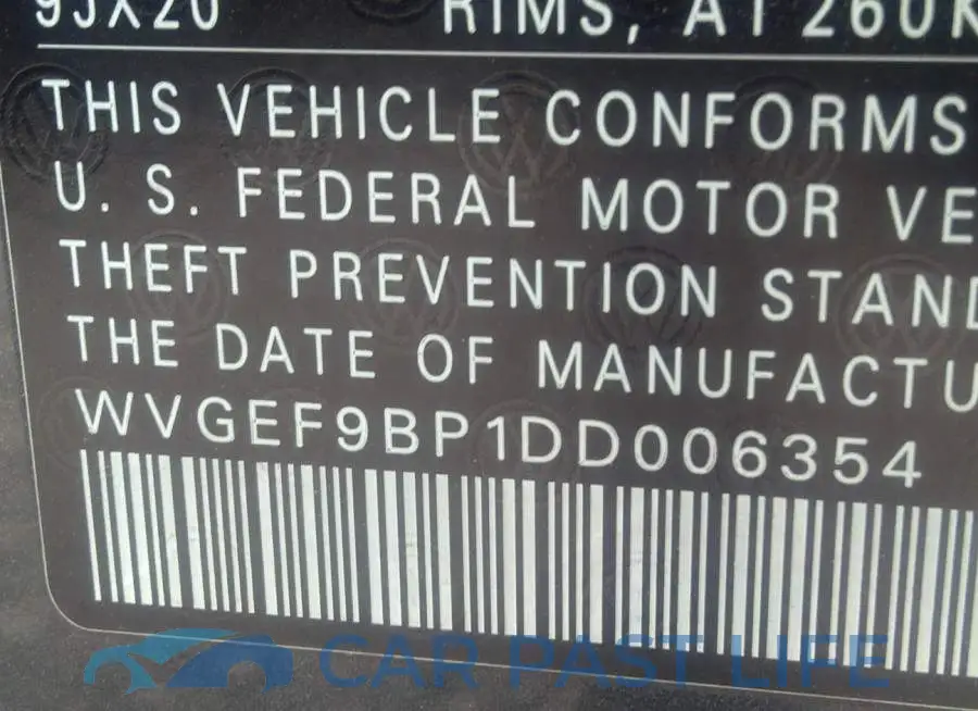 WVGEF9BP1DD006354# 9