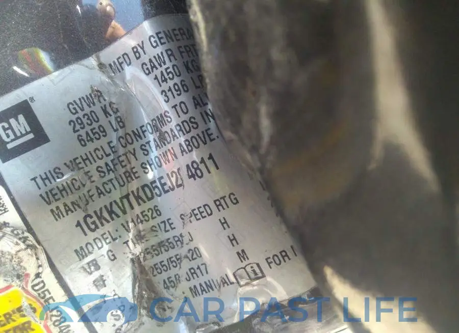 1GKKVTKD5EJ284811# 9
