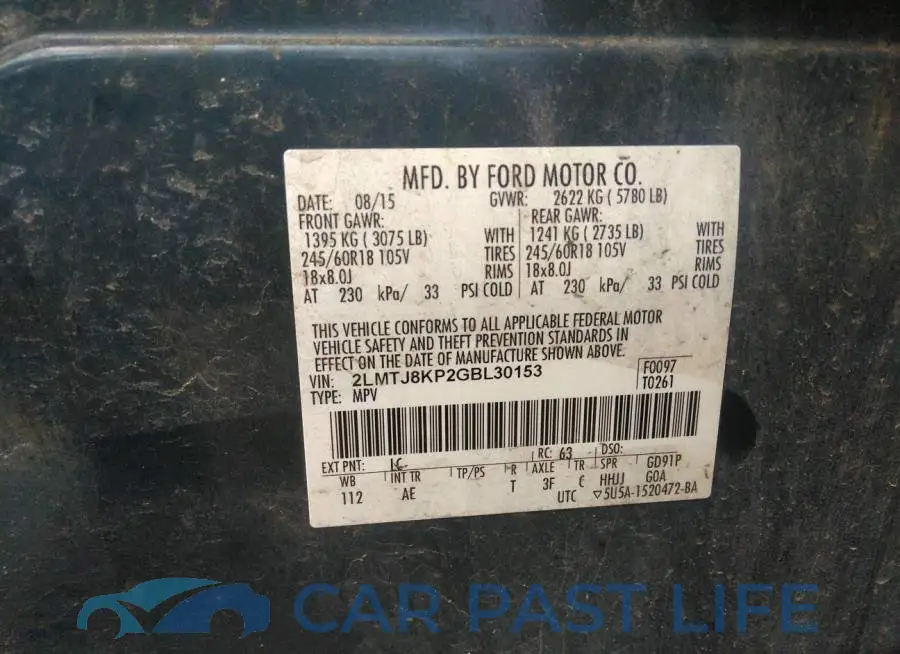 2LMTJ8KP2GBL30153# 9
