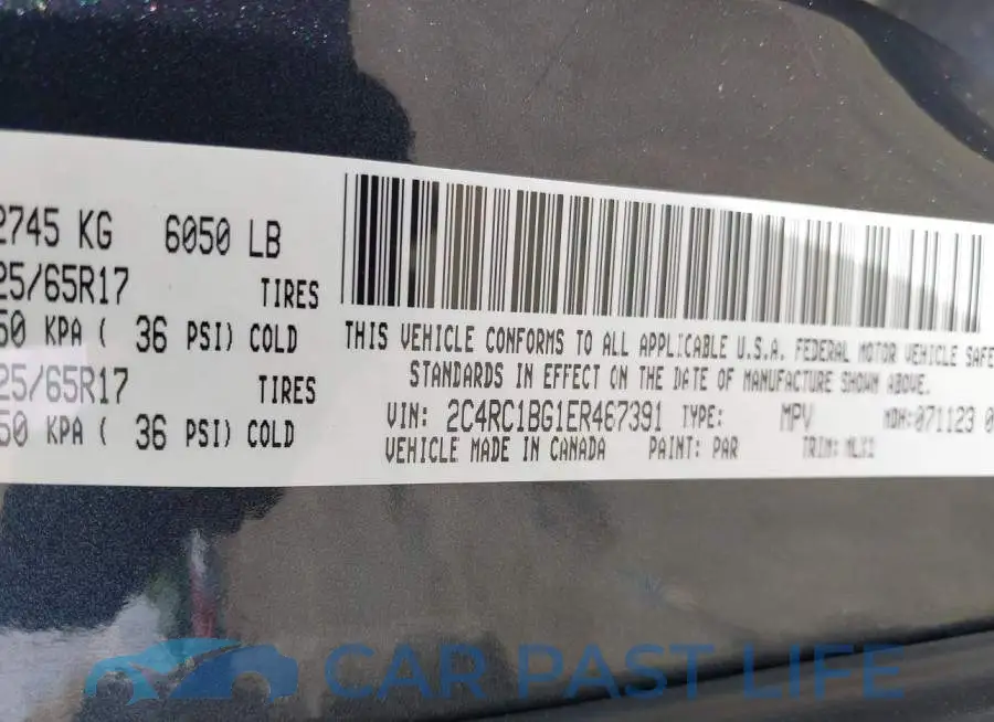 2C4RC1BG1ER467391# 9