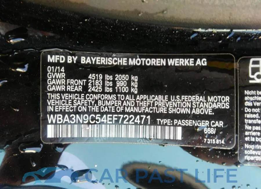 WBA3N9C54EF722471# 9