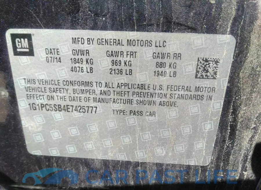 1G1PC5SB4E7425777# 9