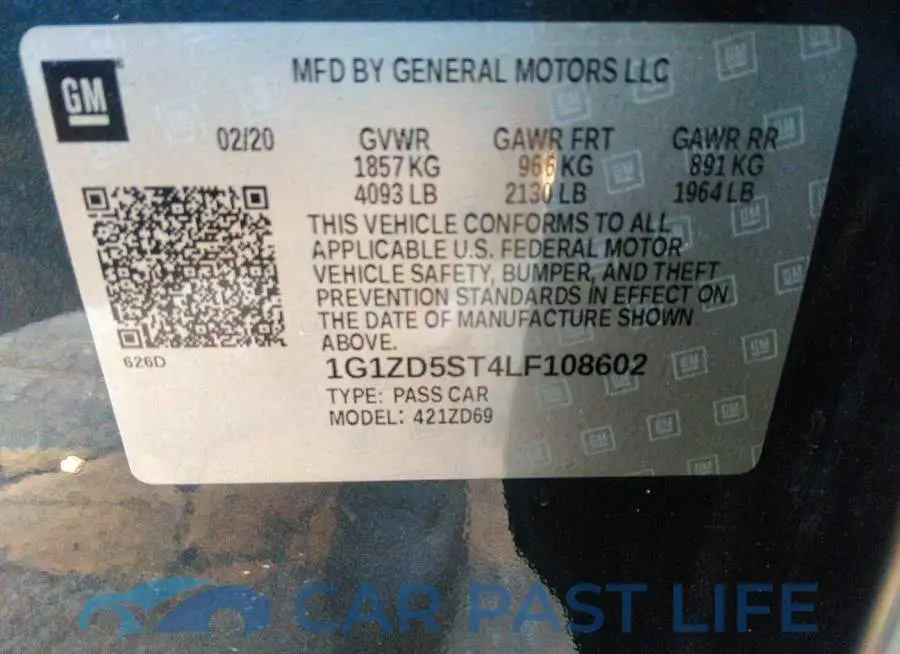 1G1ZD5ST4LF108602# 9