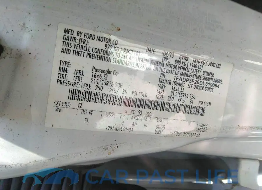 1FADP3F26DL319064# 9