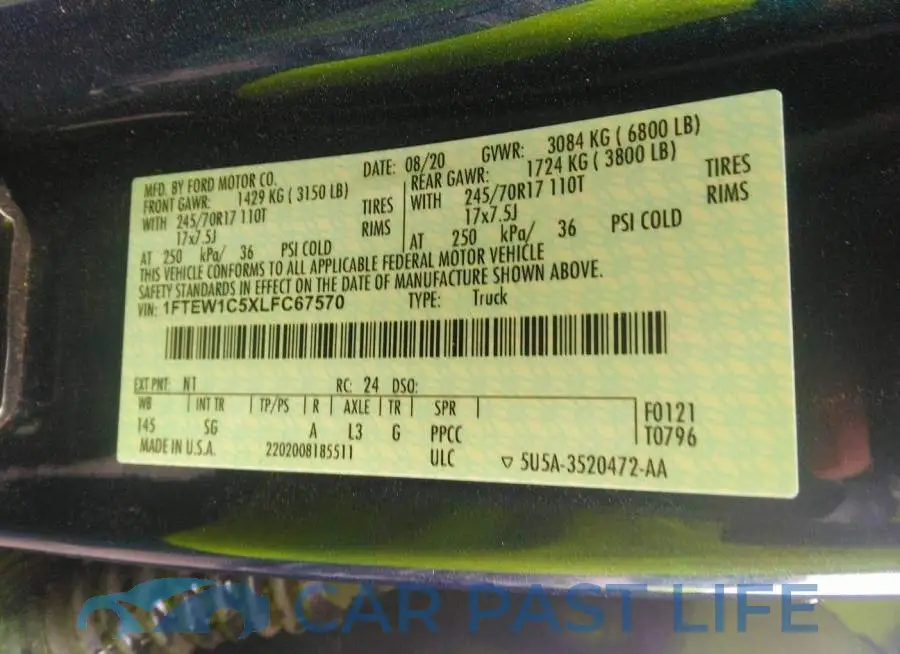1FTEW1C5XLFC67570# 9