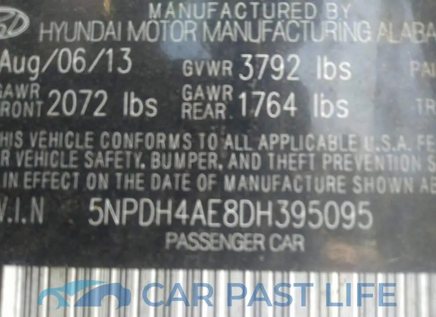 5NPDH4AE8DH395095# 9