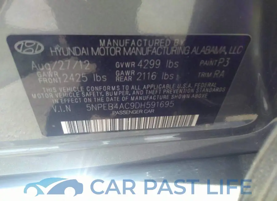 5NPEB4AC9DH591695# 9